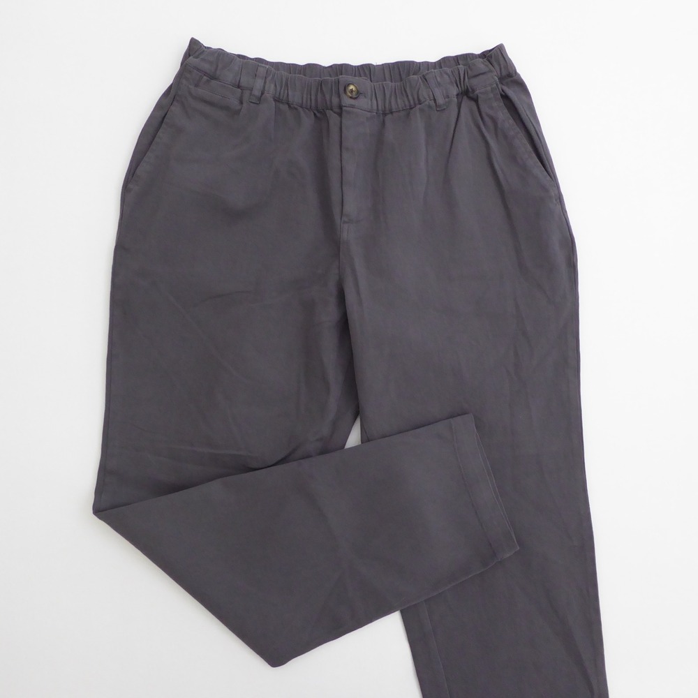 Cove Mens Pants Gray Elastic Waist Casual Chino Size 36 x 30